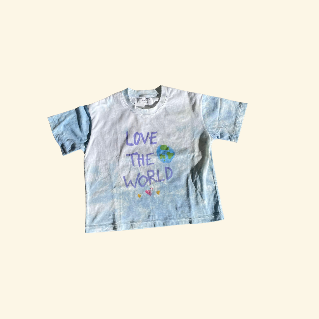 Kids Love The World Tee - Ocean