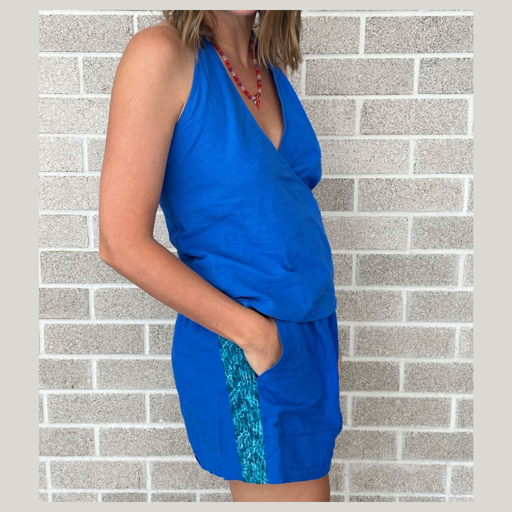 Cotton Batik Racer Shorts