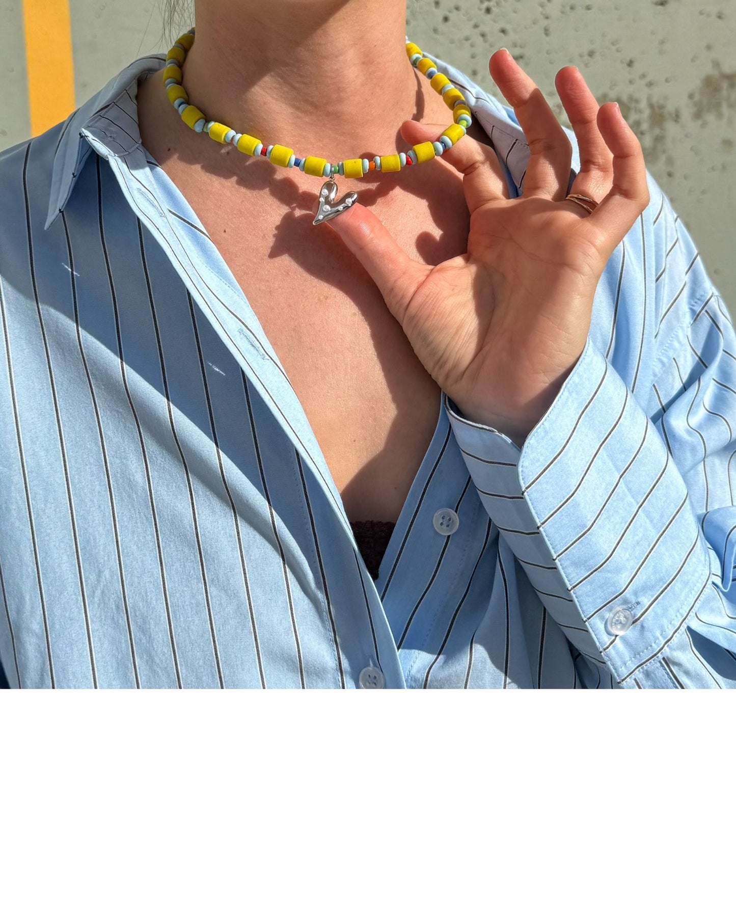Amilita x Good Day Dopamine Heart Necklace Silver