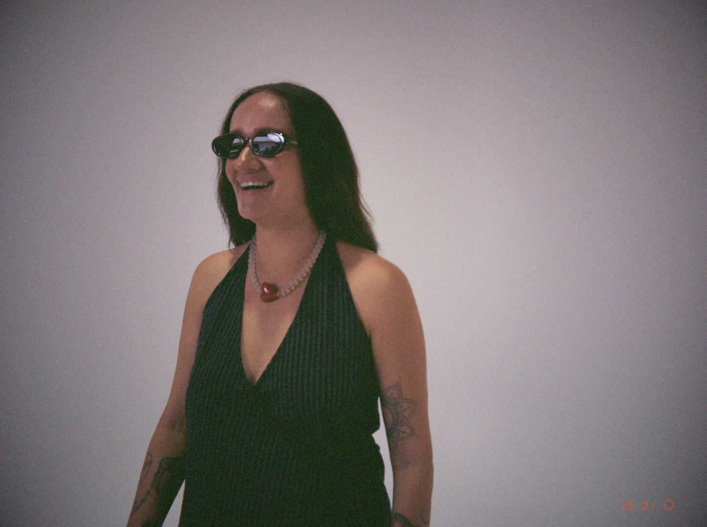 Wrap Top - Charcoal Stripe