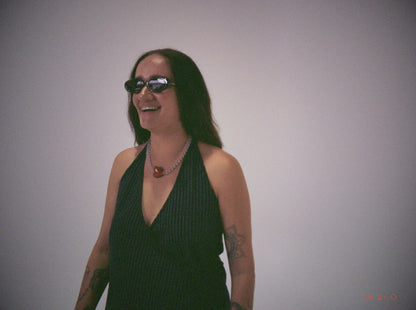 Wrap Top - Charcoal Stripe