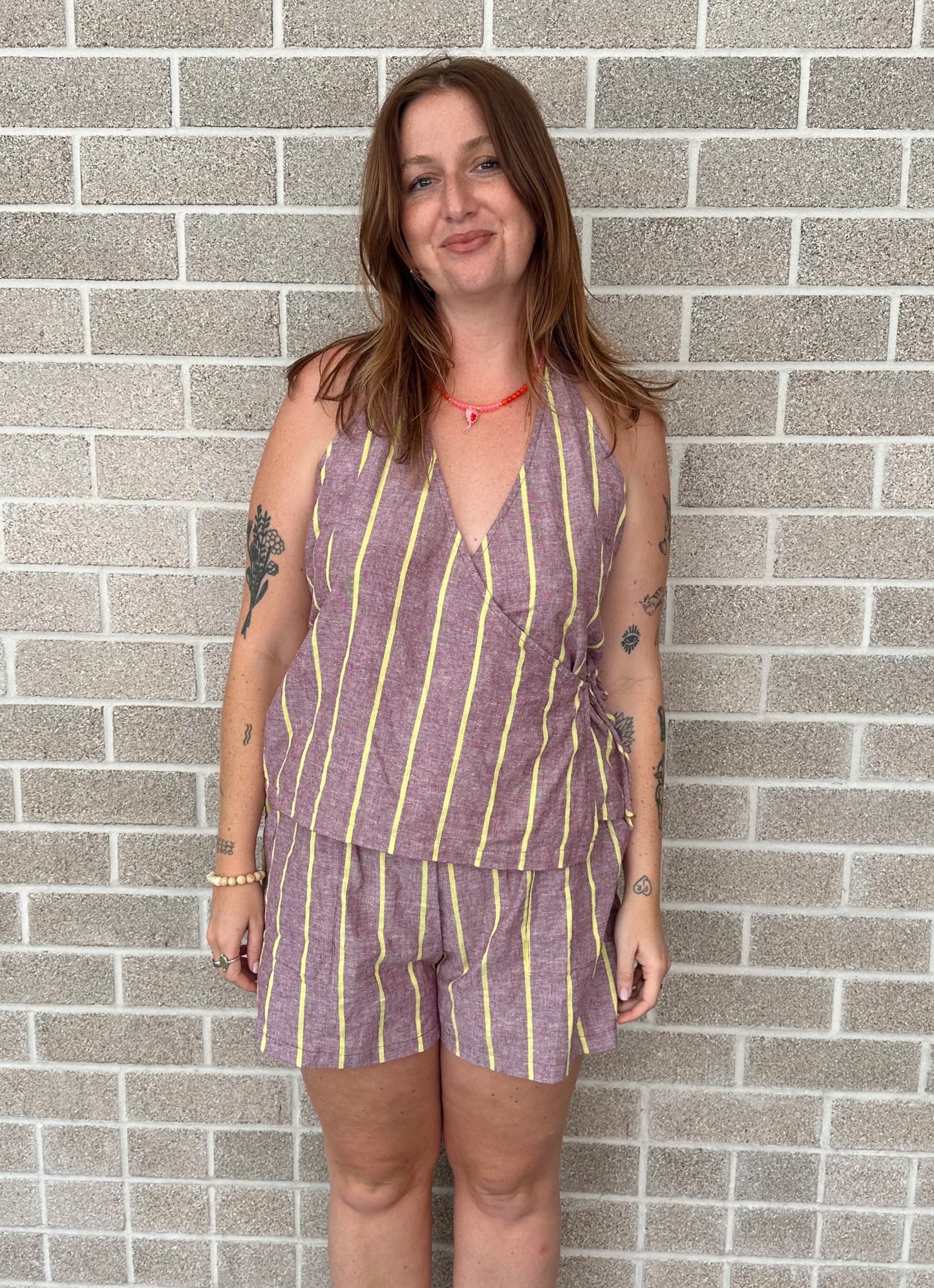 Sangria Stripe Shorts