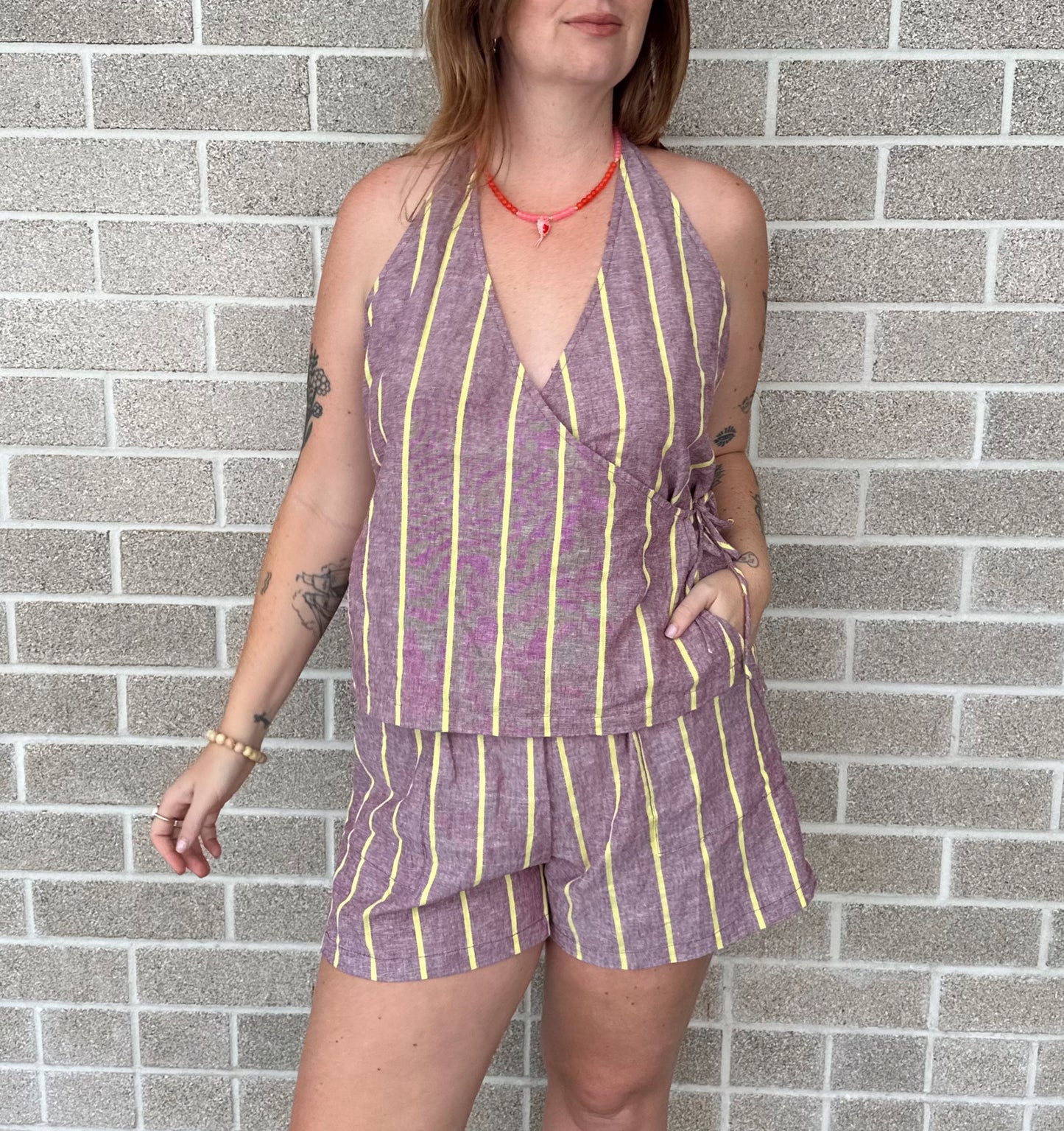 Sangria Stripe Shorts