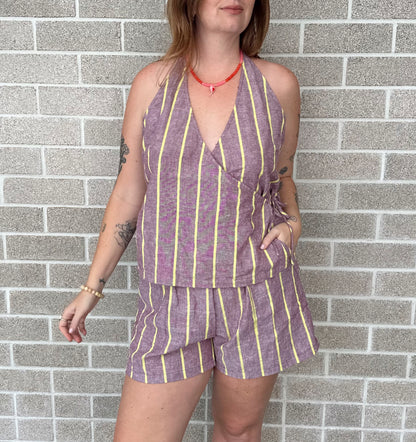 Sangria Stripe Shorts