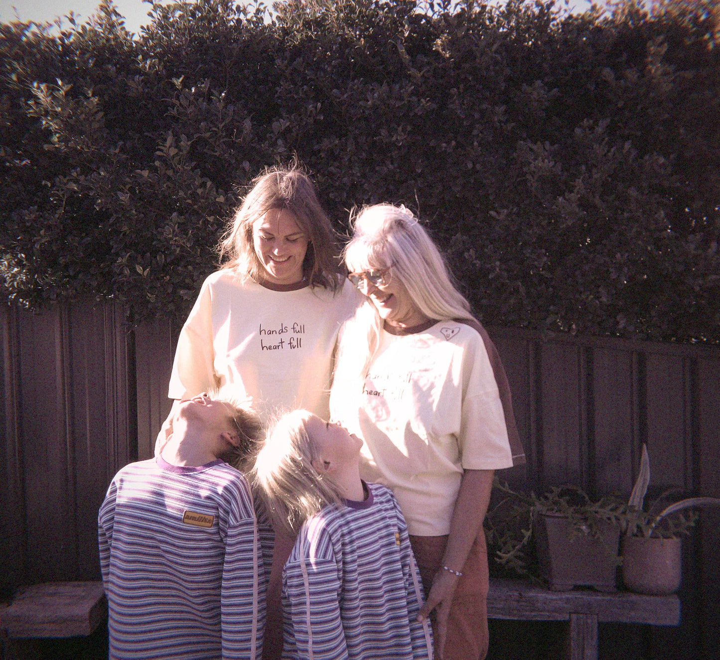 Heart Full Tee - Cream/Choc