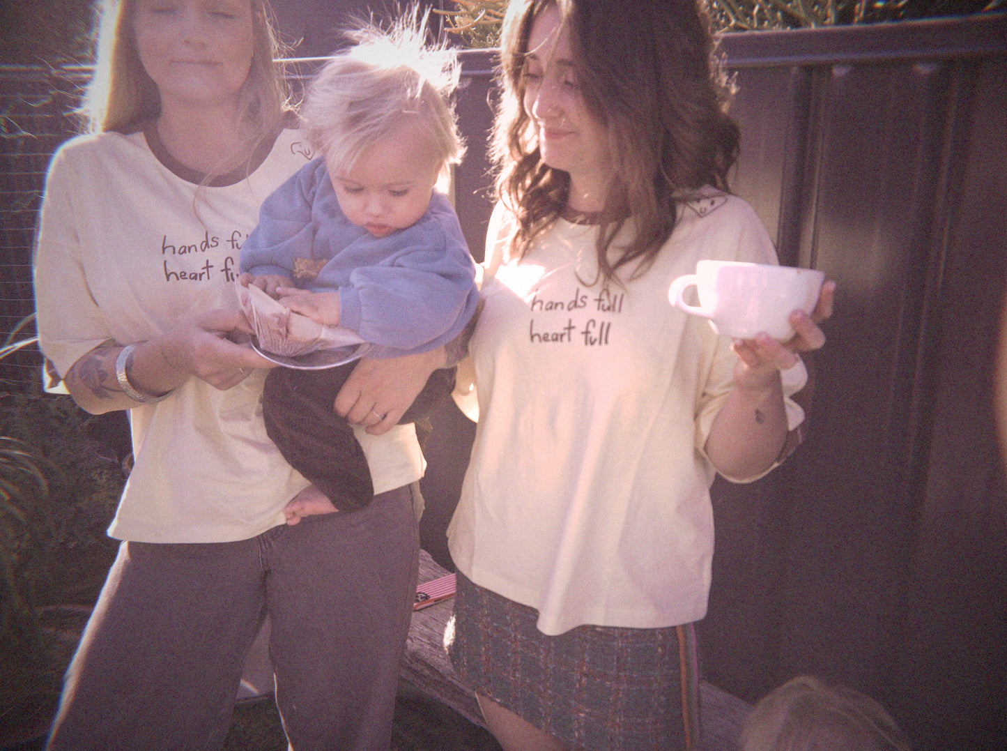 Heart Full Tee - Cream/Choc