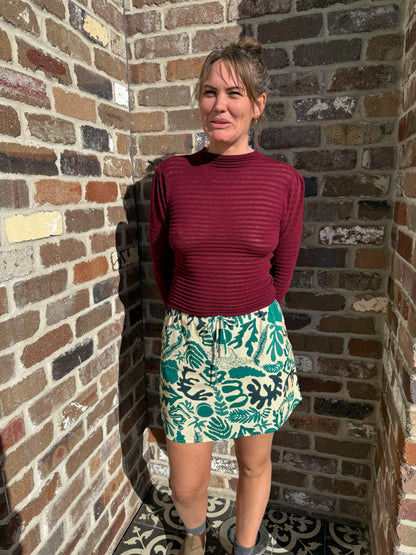 Bias Mini Skirt - Abyss