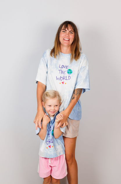 Adult Love the World Tee - Ocean