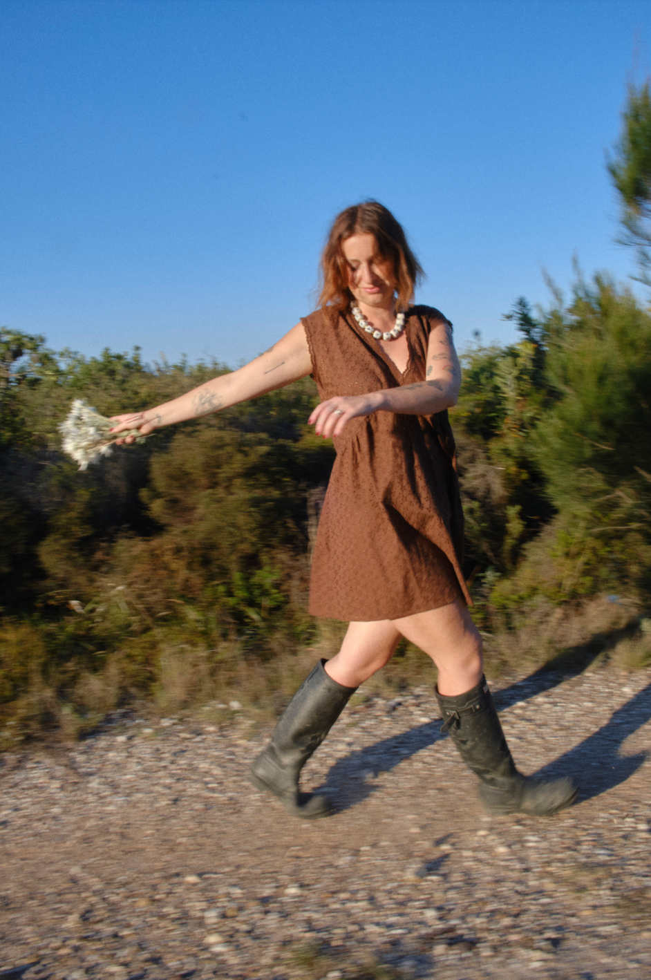 Pansy Mini Dress - Mustang Broderie