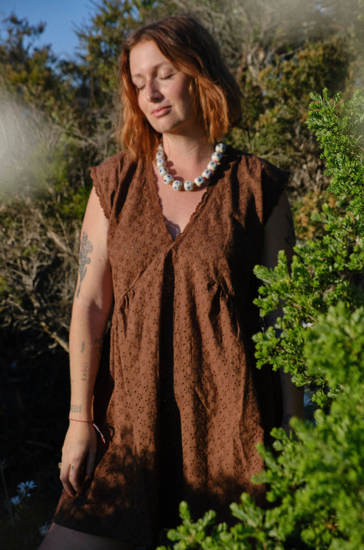 Pansy Mini Dress - Mustang Broderie