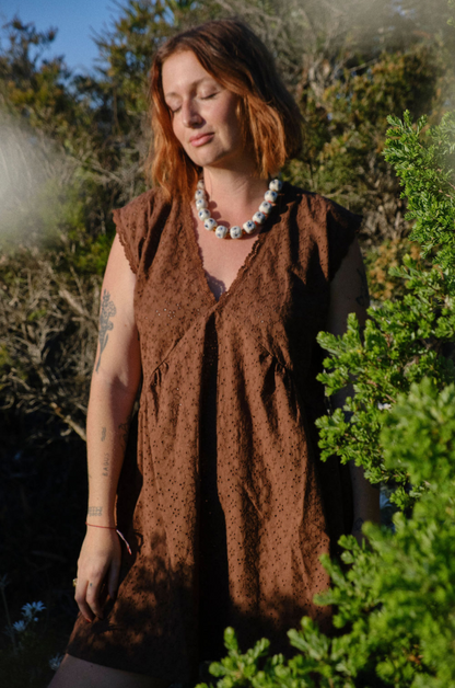 Pansy Mini Dress - Mustang Broderie