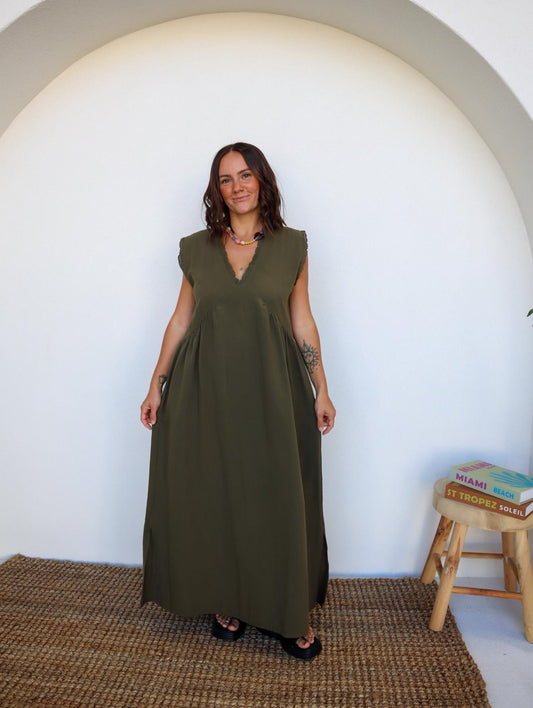 The Pansy Maxi - Olive