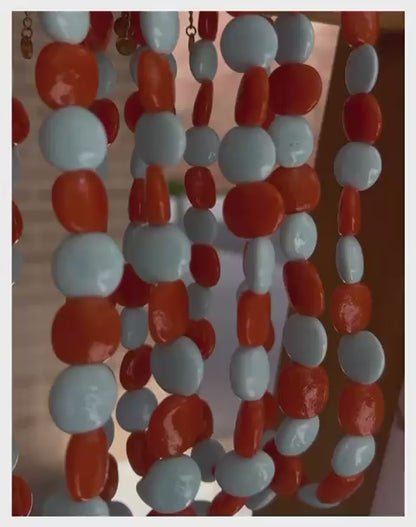 Peach Foam Beaded Necklace